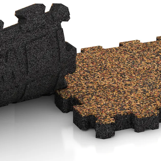 Großaufnahme vom Verbindungssystem von WARCO-Boden 6107 - Baldosa borde piscina sin juntas im Farbdesign Terracota. Abmessungen 306 x 306 x 30 mm.
