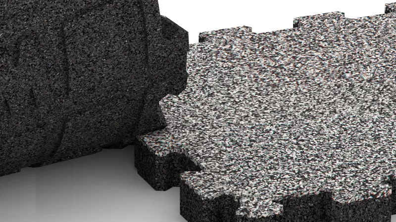 Conexión de puzzle recortada sin biselado