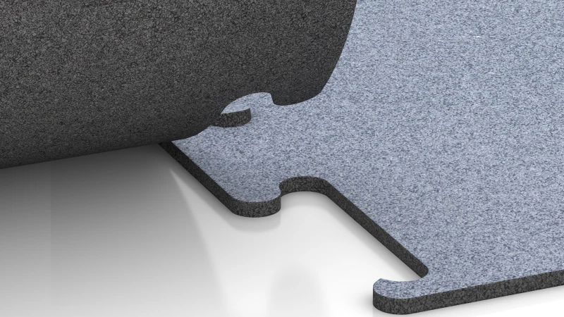 Encaje puzzle recortado sin bisel