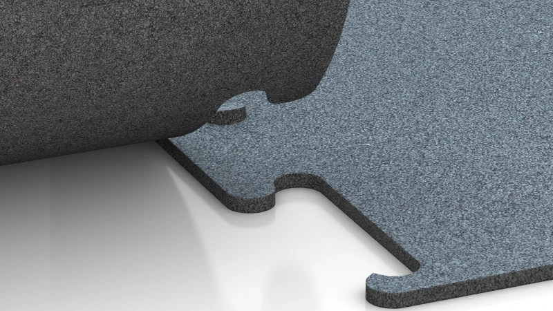 Encaje puzzle recortado sin bisel