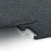 Großaufnahme vom Verbindungssystem von WARCO-Boden 3758 - Pavimento Fitness Performance Elite im Farbdesign Azul ligeramente moteado. Abmessungen .