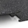 Großaufnahme vom Verbindungssystem von WARCO-Boden 3777 - Pavimento Fitness Performance Elite im Farbdesign Gris ligeramente moteado. Abmessungen .