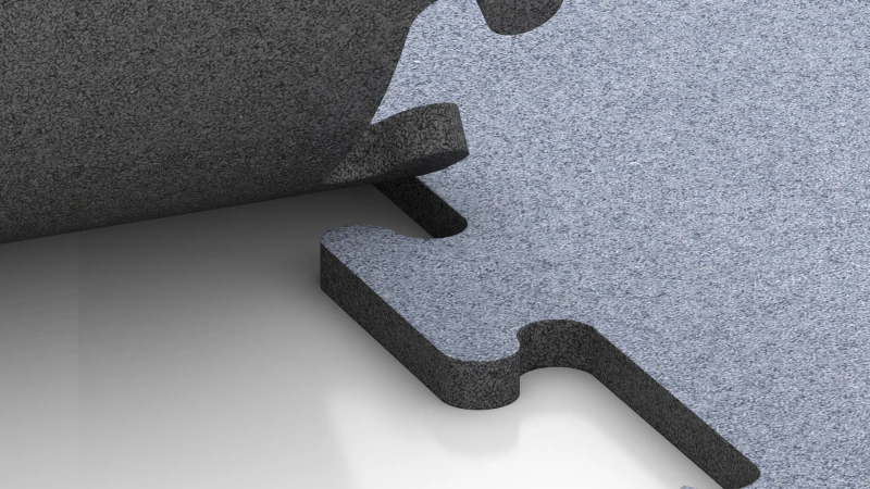 Encaje puzzle recortado sin bisel