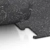 Großaufnahme vom Verbindungssystem von WARCO-Boden 3779 - Pavimento Fitness Performance Elite im Farbdesign Gris ligeramente moteado. Abmessungen .