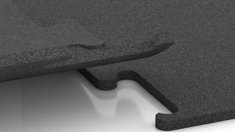 Encaje puzzle recortado sin bisel