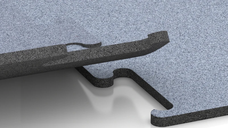 Encaje puzzle recortado sin bisel