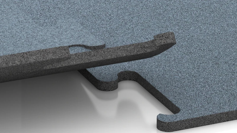 Encaje puzzle recortado sin bisel