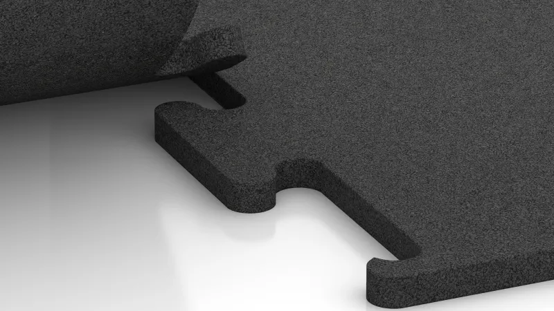 Conexión de puzzle recortada sin biselado