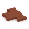 Großaufnahme vom Verbindungssystem von WARCO-Boden 7069 - Adoquín im Farbdesign Rojo ladrillo. Abmessungen 20 x 16,5 x 4,5 cm | 0,0278 m².