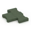 Großaufnahme vom Verbindungssystem von WARCO-Boden 7070 - Adoquín im Farbdesign Verde hierba. Abmessungen 20 x 16,5 x 4,5 cm | 0,0278 m².