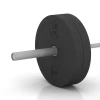 Großaufnahme vom Verbindungssystem von WARCO-Boden 6085 - Bumper Plate im Farbdesign Antracita. Abmessungen 10 kg | ø 45,4 x 5,85 cm.
