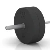 Großaufnahme vom Verbindungssystem von WARCO-Boden 6086 - Bumper Plate im Farbdesign Antracita. Abmessungen 15 kg | ø 45,4 x 8,61 cm.
