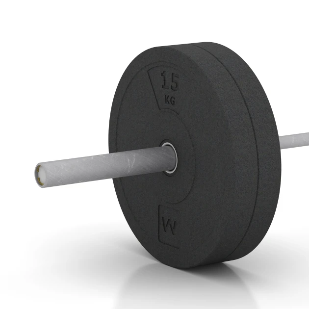 Großaufnahme vom Verbindungssystem von WARCO-Boden 6088 - Bumper Plate Slim im Farbdesign Antracita. Abmessungen 15 kg | ø 45,4 x 5,85 cm.