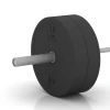 Großaufnahme vom Verbindungssystem von WARCO-Boden 6089 - Bumper Plate Slim im Farbdesign Antracita. Abmessungen 20 kg | ø 45,4 x 8,61 cm.