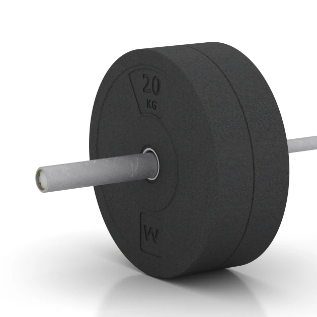Großaufnahme vom Verbindungssystem von WARCO-Boden 6089 - Bumper Plate Slim im Farbdesign Antracita. Abmessungen 20 kg | ø 45,4 x 8,61 cm.