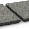 Großaufnahme vom Verbindungssystem von WARCO-Boden 6364 - Loseta de terraza Classic im Farbdesign Granito gris. Abmessungen 50 x 50 x 4 cm.
