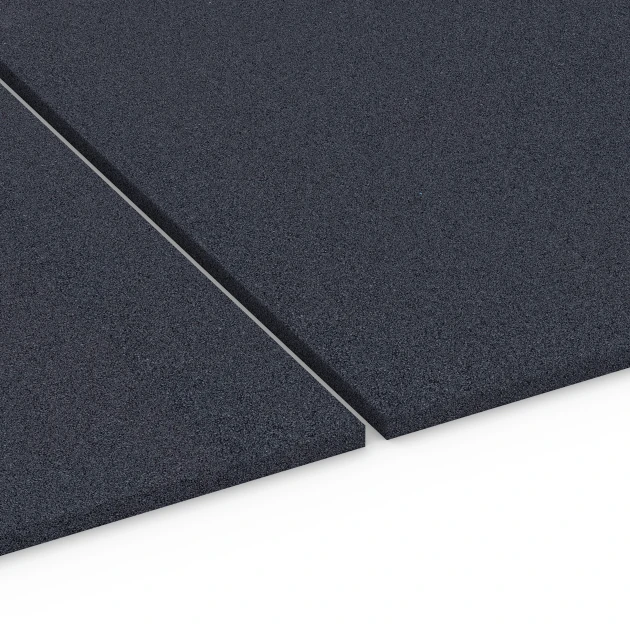 Großaufnahme vom Verbindungssystem von WARCO-Boden 6176 - Fitness Performance Elite Suelo de Entrenamiento im Farbdesign Antracita. Abmessungen 100 × 100 × 2 cm.