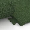 Großaufnahme vom Verbindungssystem von WARCO-Boden 7054 - Loseta de caucho Linea im Farbdesign Verde hierba. Abmessungen 50 x 50 x 3 cm | 0,25 m².