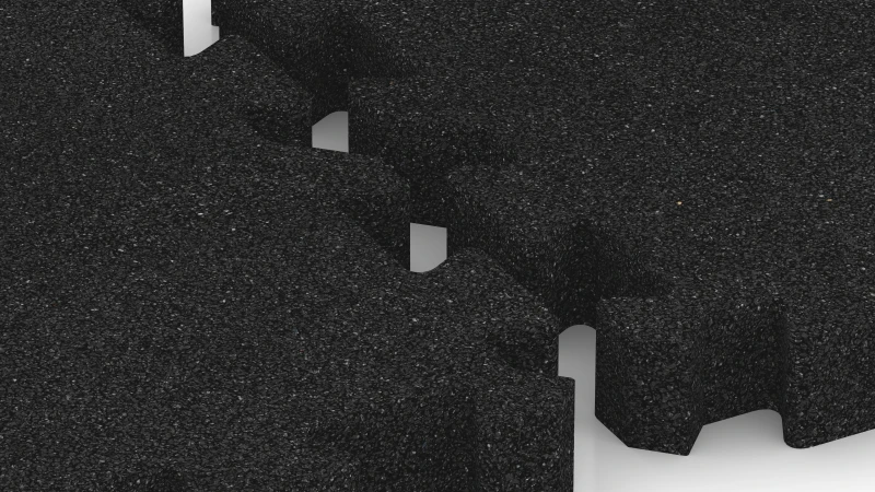 Encaje puzzle con bisel redondeado