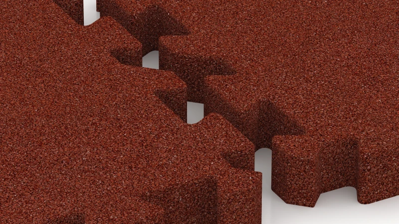 Encaje puzzle con bisel redondeado