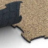 Großaufnahme vom Verbindungssystem von WARCO-Boden 6840 - Fitness Active suelo im Farbdesign Rattan. Abmessungen 97,1 x 97,1 × 1,8 cm.