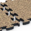 Großaufnahme vom Verbindungssystem von WARCO-Boden 6880 - Suelo Fitness Max im Farbdesign Terracota. Abmessungen 44,6 x 44,6 × 2,8 cm.