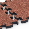 Großaufnahme vom Verbindungssystem von WARCO-Boden 6881 - Suelo Fitness Max im Farbdesign Etna. Abmessungen 44,6 x 44,6 × 2,8 cm.