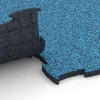 Großaufnahme vom Verbindungssystem von WARCO-Boden 6857 - Fitness Active suelo im Farbdesign Atlantico. Abmessungen 97,1 x 97,1 x 2,8 cm.