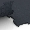 Großaufnahme vom Verbindungssystem von WARCO-Boden 6968 - Fitness Premium suelo técnico im Farbdesign Antracita. Abmessungen 99 x 99 x 1,8 cm.