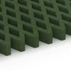 Großaufnahme vom Verbindungssystem von WARCO-Boden 7014 - Rejilla amortiguadora césped im Farbdesign Verde hierba. Abmessungen 100 × 100 × 8 cm.