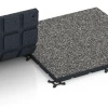 Großaufnahme vom Verbindungssystem von WARCO-Boden 7132 - Suelo de gimnasio para exterior im Farbdesign Granito gris oscuro. Abmessungen 60 x 60 x 3 cm | 0,36 m².