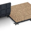 Großaufnahme vom Verbindungssystem von WARCO-Boden 7135 - Suelo de gimnasio para exterior im Farbdesign Terracota. Abmessungen 60 x 60 x 3 cm | 0,36 m².