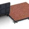 Großaufnahme vom Verbindungssystem von WARCO-Boden 7136 - Suelo de gimnasio para exterior im Farbdesign Etna. Abmessungen 60 x 60 x 3 cm | 0,36 m².