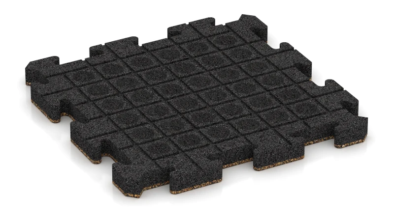 Canales de drenaje y cúpulas en disposición cuadrada