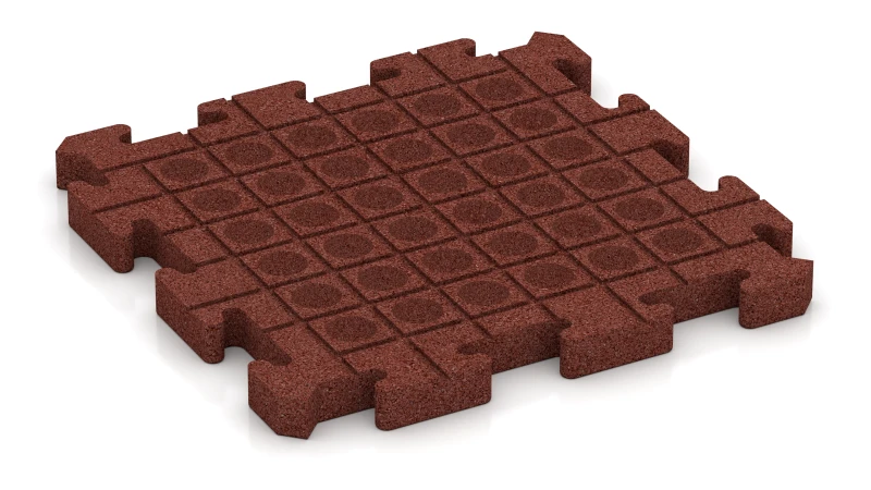 Canales de drenaje y cúpulas en disposición cuadrada