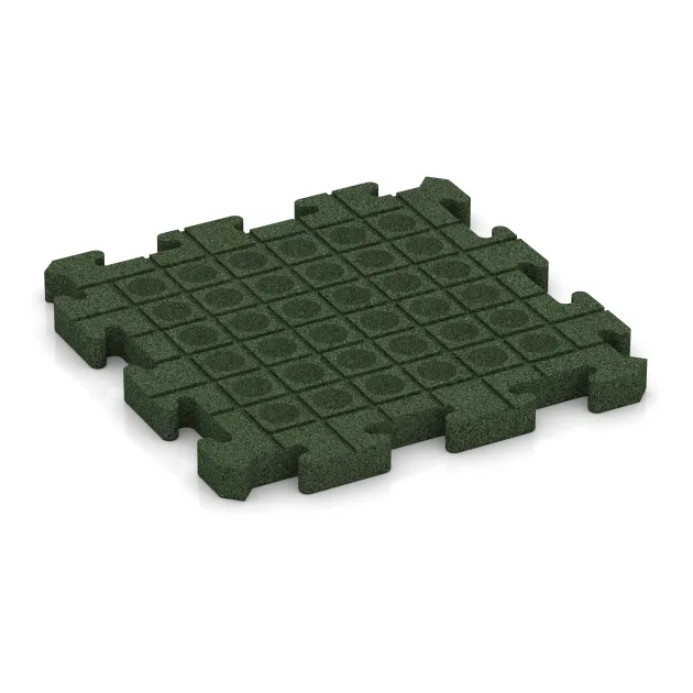 Aufsicht auf die Unterseite, also die Bodenseite von WARCO-Formteil 3010 - Esterilla Protectora Fitness HD im Format 500 x 500 x 40 mm.