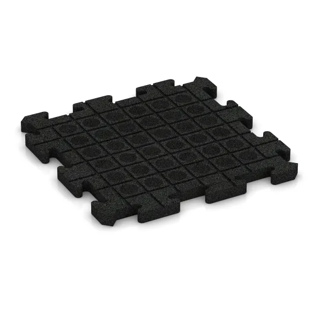 Aufsicht auf die Unterseite, also die Bodenseite von WARCO-Formteil 2815 - Baldosa base piscina im Format 500 x 500 x 30 mm.