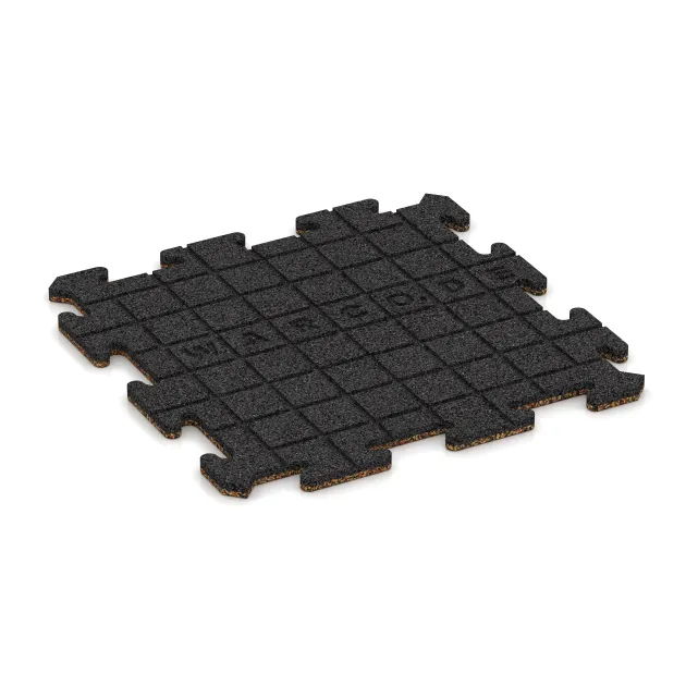 Aufsicht auf die Unterseite, also die Bodenseite von WARCO-Formteil 0128 - Baldosa borde piscina im Format 500 x 500 x 18 mm.