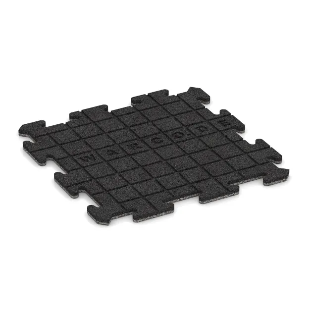 Aufsicht auf die Unterseite, also die Bodenseite von WARCO-Formteil 4593 - Pavimento deportivo para perros HD im Format 500 x 500 x 18 mm.