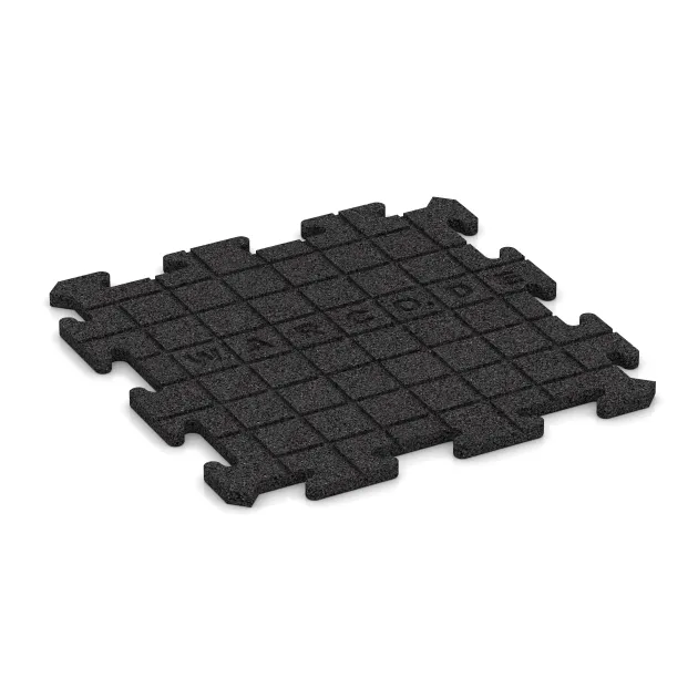 Aufsicht auf die Unterseite, also die Bodenseite von WARCO-Formteil 0164 - Baldosa exterior im Format 500 x 500 x 18 mm.