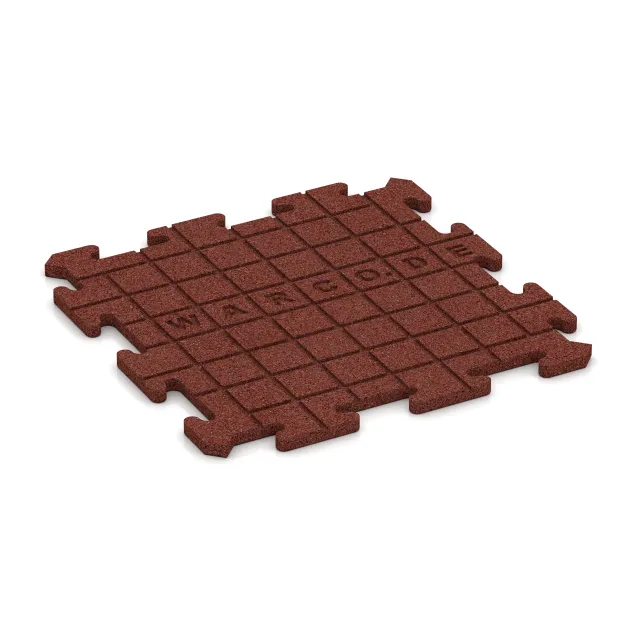Aufsicht auf die Unterseite, also die Bodenseite von WARCO-Formteil 3920 - Pavimento deportivo para perros HD im Format 500 x 500 x 18 mm.