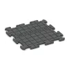 Aufsicht auf die Unterseite, also die Bodenseite von WARCO-Formteil 0161 - Baldosa deportiva HD 1,8 cm im Format 500 x 500 x 18 mm.