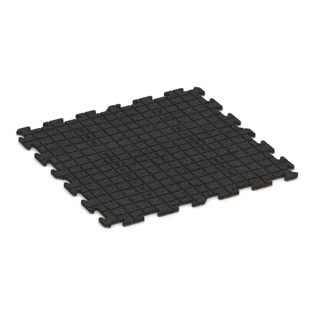 Aufsicht auf die Unterseite, also die Bodenseite von WARCO-Formteil 0319 - Esterilla de fitness 18 mm im Format 1000 x 1000 x 18 mm.
