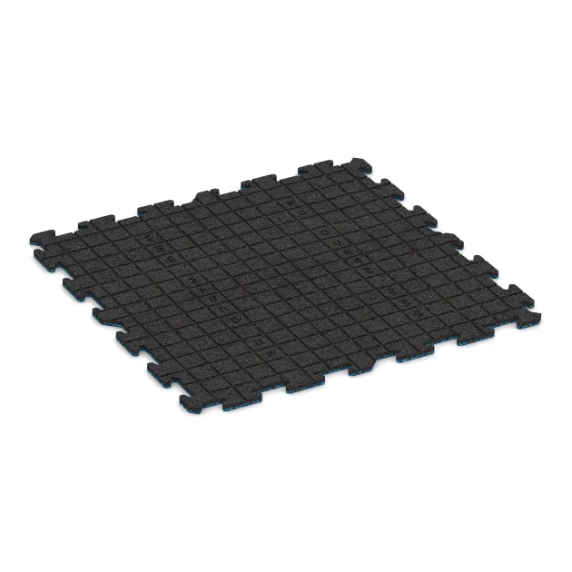 Aufsicht auf die Unterseite, also die Bodenseite von WARCO-Formteil 0310 - Baldosa borde piscina im Format 1000 x 1000 x 18 mm.