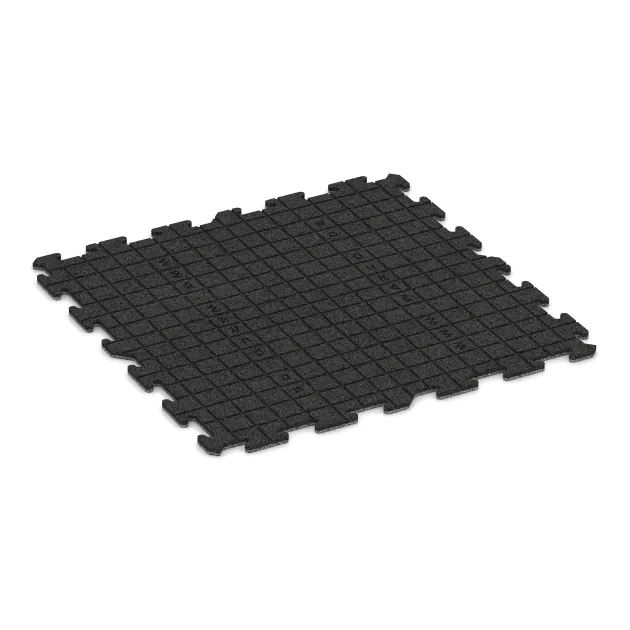 Aufsicht auf die Unterseite, also die Bodenseite von WARCO-Formteil 4605 - Baldosa deportiva HD 1,8 cm im Format 1000 x 1000 x 18 mm.