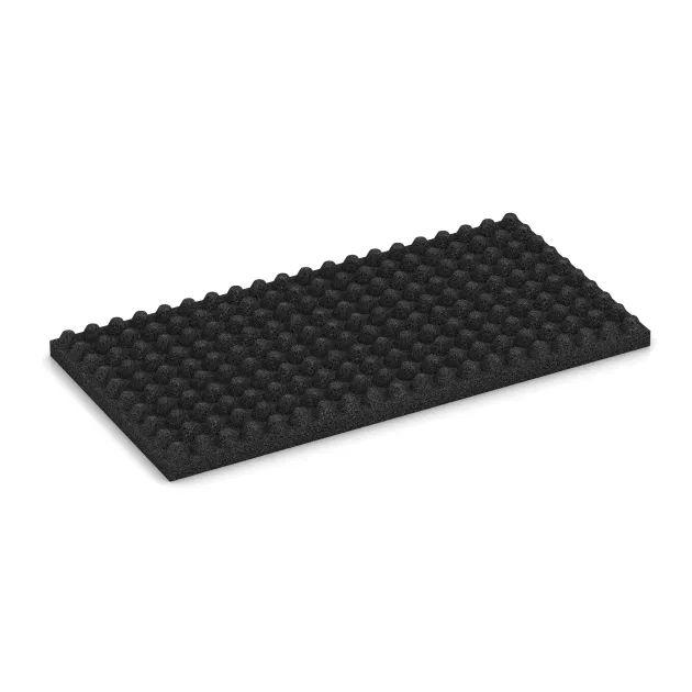 Aufsicht auf die Unterseite, also die Bodenseite von WARCO-Formteil 3643 - Horse stall mat luxus im Format 1000 x 500 x 55 mm.