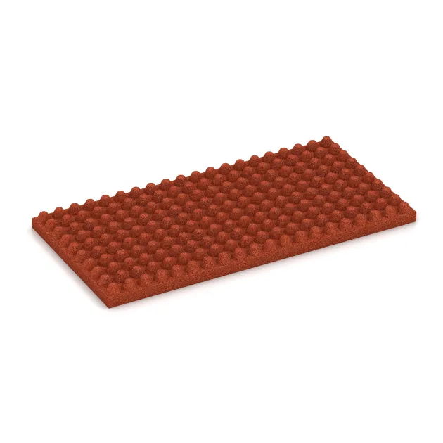 Aufsicht auf die Unterseite, also die Bodenseite von WARCO-Formteil 3644 - Alfombra de goma para establos – de lujo im Format 1000 x 500 x 55 mm.