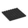 Aufsicht auf die Unterseite, also die Bodenseite von WARCO-Formteil 5493 - Loseta de caucho para parques infantiles 3 cm - EN 1177 ≤ 100 cm im Format 500 x 500 x 30 mm.