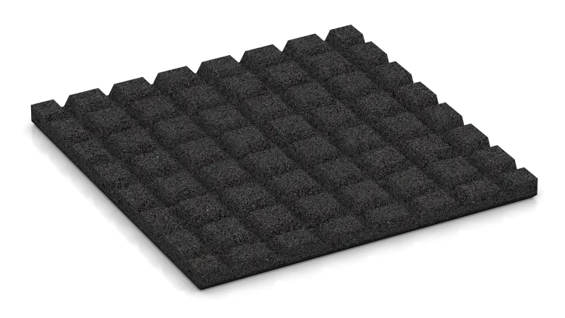 Estructura de troncos de pirámide de 15 mm de altura