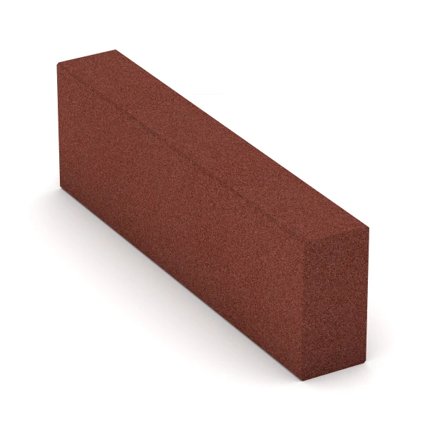 Aufsicht auf die Unterseite, also die Bodenseite von WARCO-Formteil 7029 - Bloque de escalón de caucho granulado im Format 100 x 30 x 15 cm.